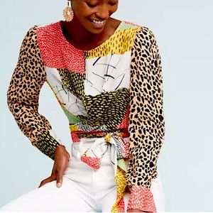 Anthropologie Multicolor Patterned Blouse